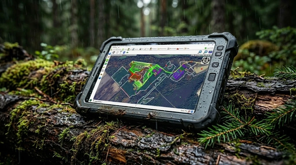 ForestLogix 4.0 - Tablette robuste en forêt